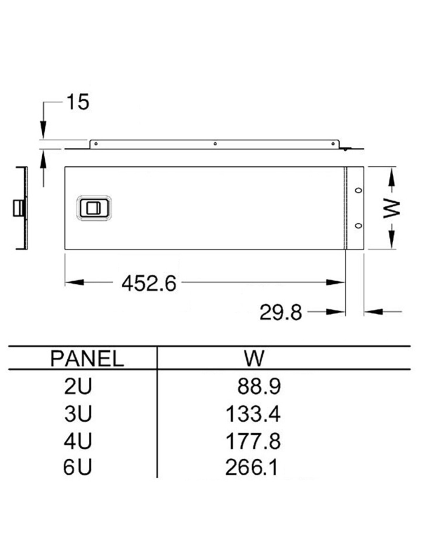 Penn Elcom Penn Elcom hinged rack panel 6U
