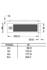 Penn Elcom Penn Elcom rackdeur 6 HE met ventilatiegaten