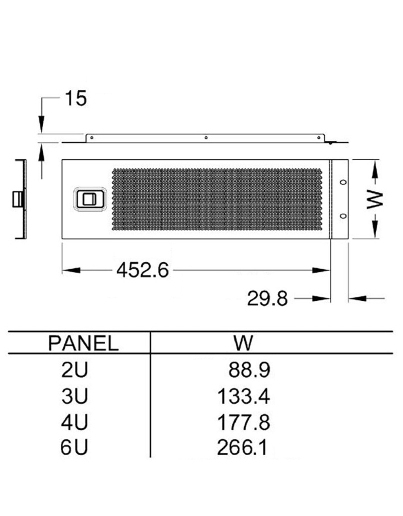 Penn Elcom Penn Elcom rackdeur 6 HE met ventilatiegaten