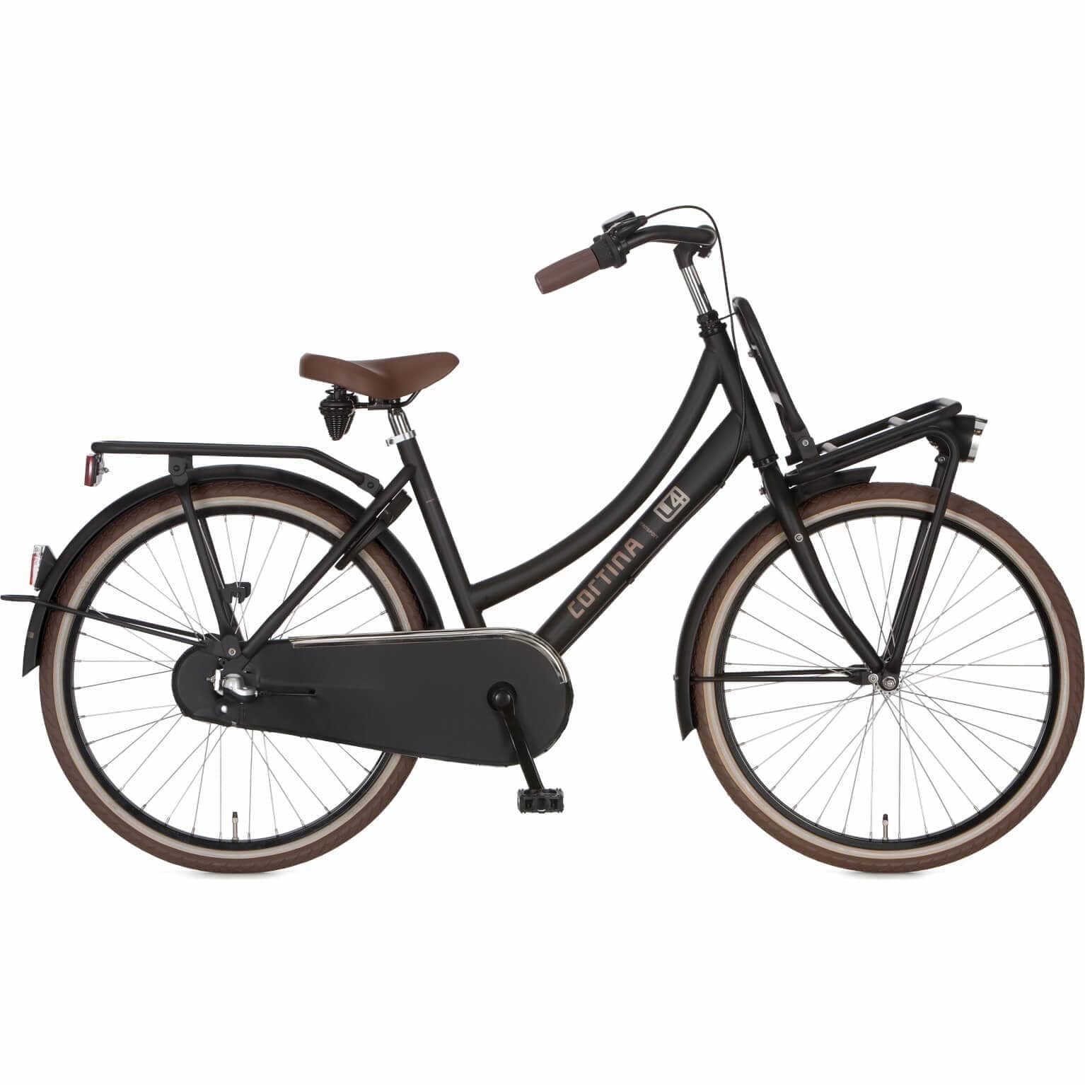 George Eliot Welsprekend rechtop Cortina U4 Mini meisjesfiets 26 inch Jet Black Matt 3V - Premiumbikes