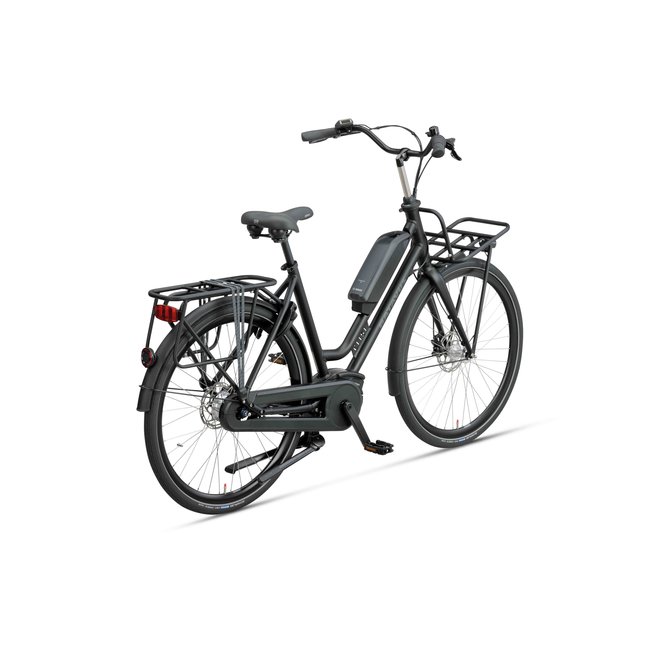 Batavus  Quip Extra Cargo E-go Plus Bosch Elektrische Damesfiets Mat Zwart