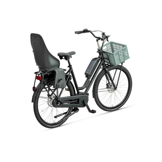 Batavus  Quip Extra Cargo E-go Plus Bosch Elektrische Damesfiets Mat Zwart