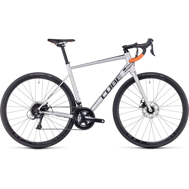 Cube  Attain Pro racefiets heren zilver/oranje 18V