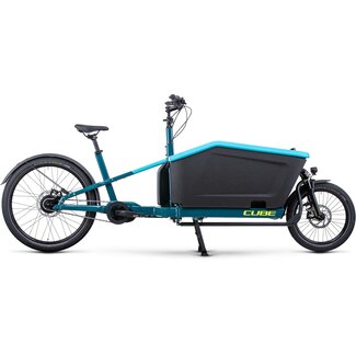 Cube  Cargo Hybrid elektrische bakfiets 27.5 inch lime/blauw 500 Wh