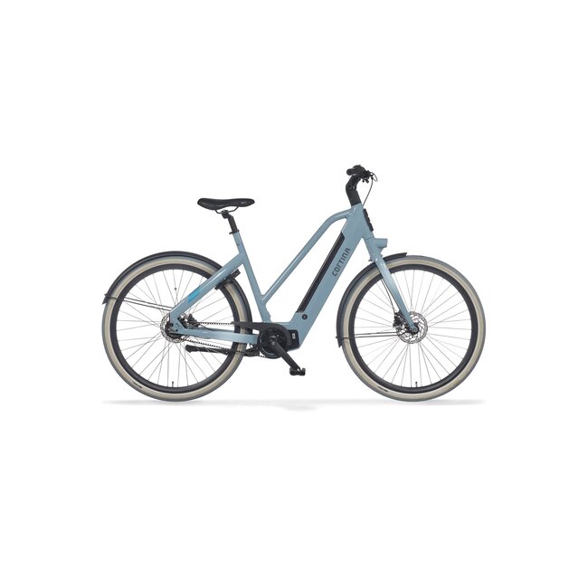 Cortina  E-Blau Elektrische Damesfiets 7Versnellingen Avond Grijs Belt