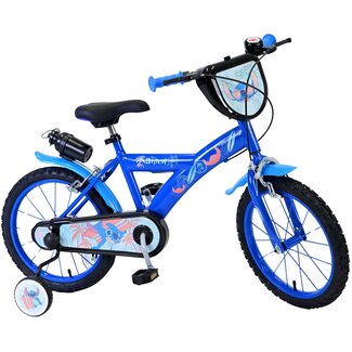 Volare Disney Stitch jongensfiets 16 inch blauw Twee handremmen