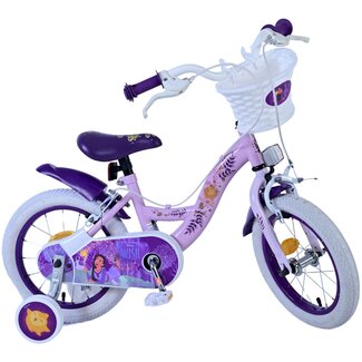 Volare Disney Wish meisjesfiets 14 inch paars Twee handremmen