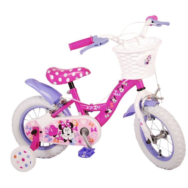 Volare Minnie Cutest Ever! meisjesfiets 12 inch roze Twee handremmen