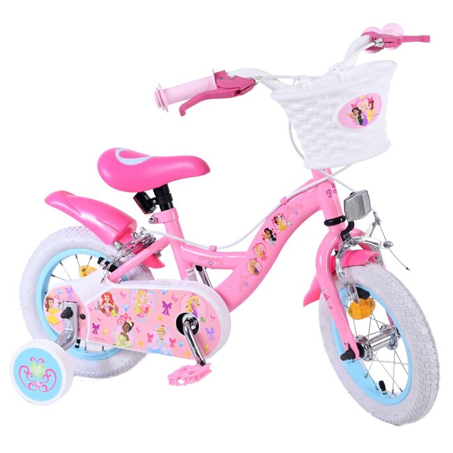 Volare Disney Princess meisjesfiets 12 inch roze Twee Handremmen