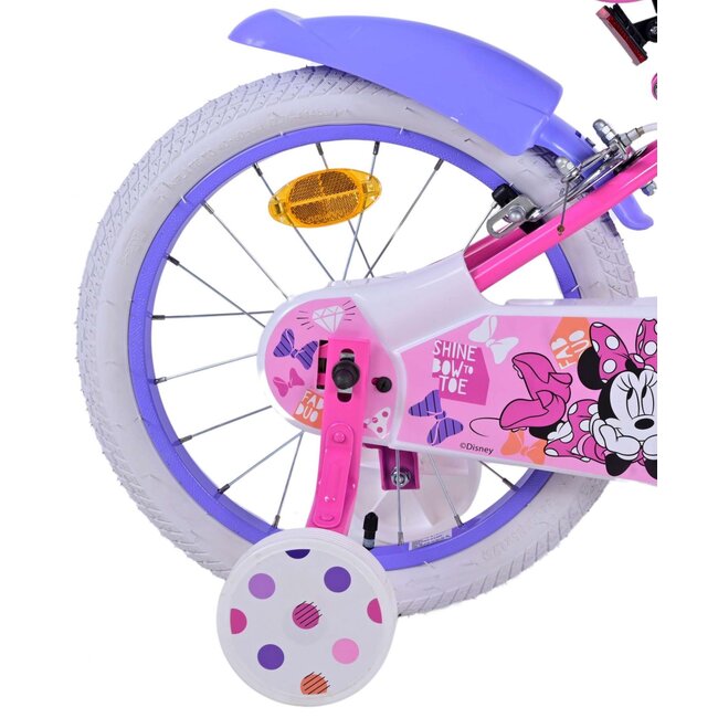 Volare fietsen Minnie meisjesfiets 16 inch roze Twee handremmen