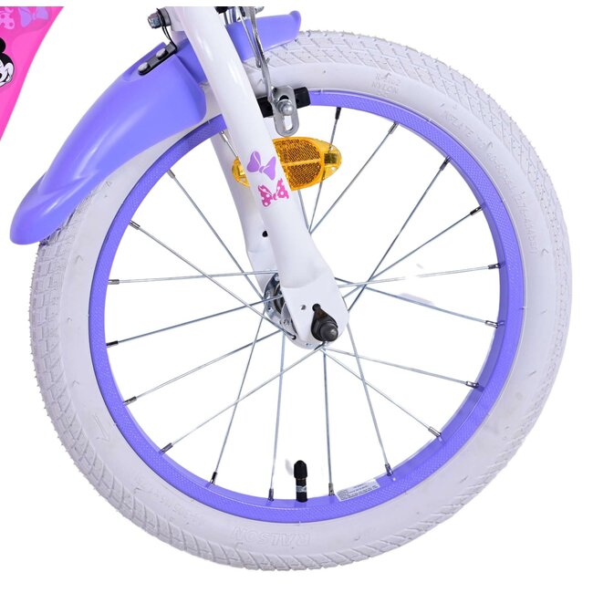 Volare fietsen Minnie meisjesfiets 16 inch roze Twee handremmen