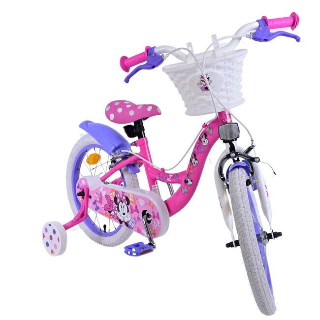 Volare fietsen Minnie meisjesfiets 16 inch roze Twee handremmen
