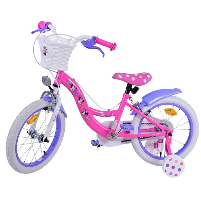Volare fietsen Minnie meisjesfiets 16 inch roze Twee handremmen
