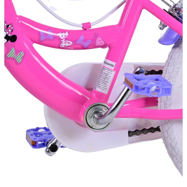 Volare fietsen Minnie meisjesfiets 16 inch roze Twee handremmen