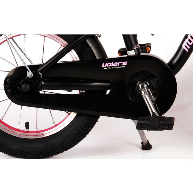 Volare fietsen Miracle meisjesfiets 14 inch mat zwart