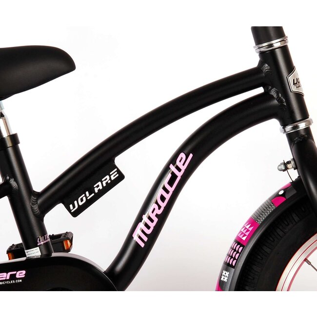 Volare fietsen Miracle meisjesfiets 14 inch mat zwart