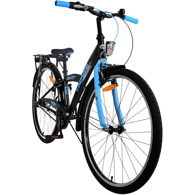 Volare fietsen Thombike jongensfiets 26 inch zwart blauw 3 versnellingen