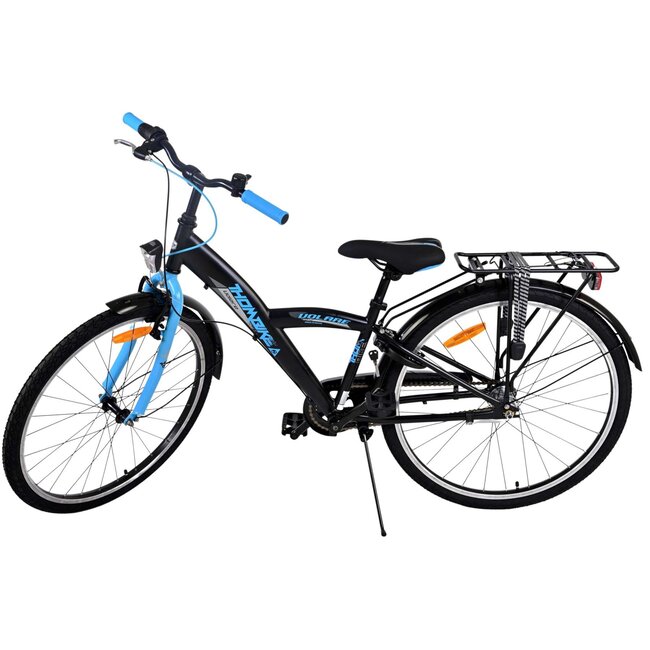 Volare fietsen Thombike jongensfiets 26 inch zwart blauw 3 versnellingen
