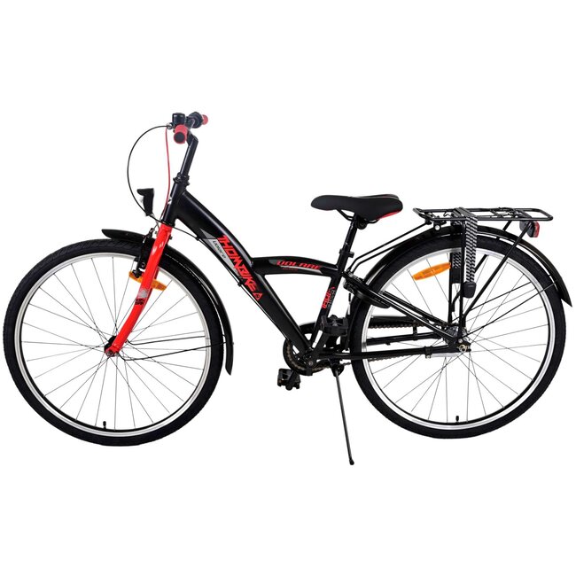 Volare fietsen Thombike jongensfiets 26 inch zwart rood 3 versnellingen