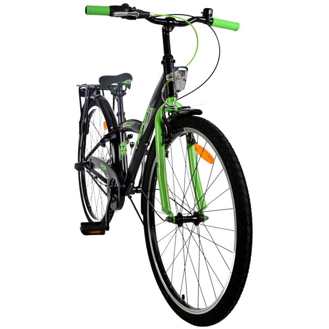 Volare fietsen Thombike jongensfiets 26 inch zwart groen 3 versnellingen