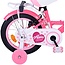 Volare Ashley meisjesfiets 14 inch roze/rood Twee Handremmen