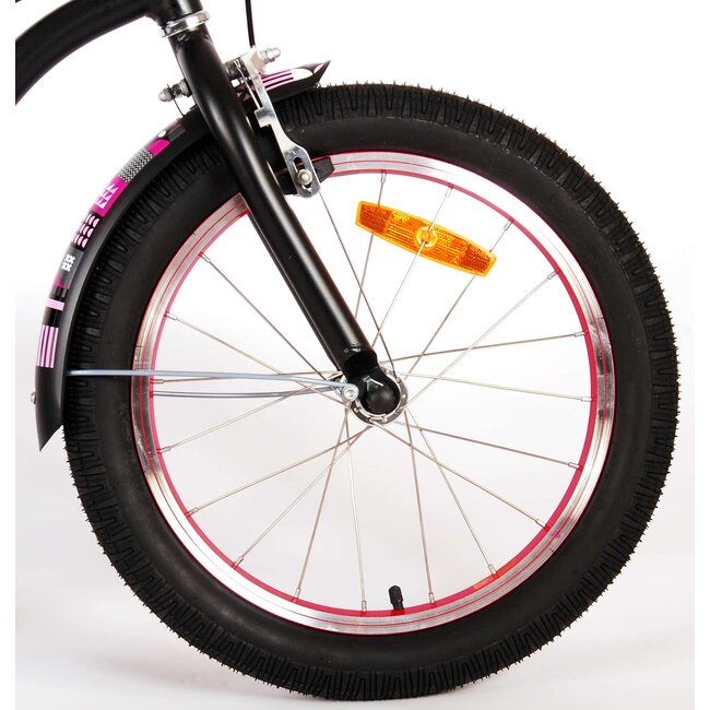 Volare fietsen Miracle Cruiser meisjesfiets 18 inch mat zwart