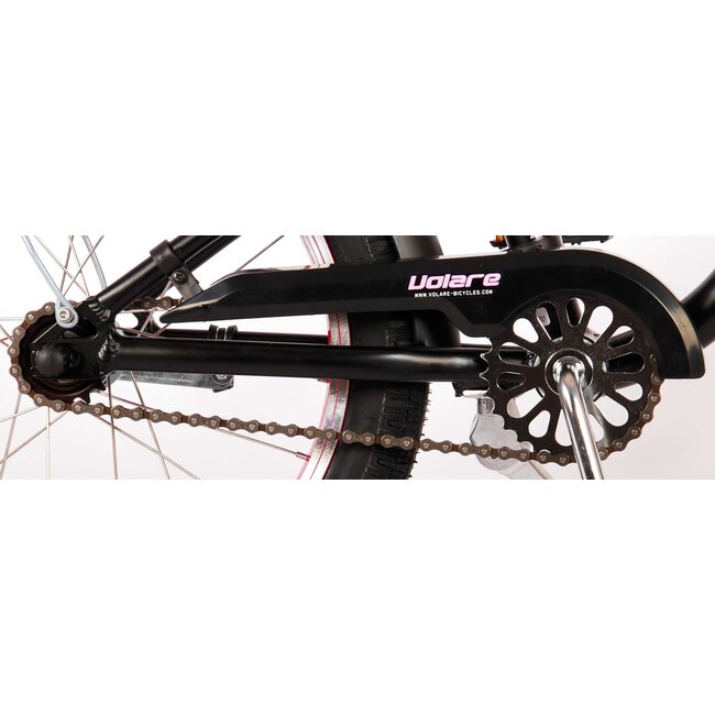 Volare fietsen Miracle Cruiser meisjesfiets 18 inch mat zwart