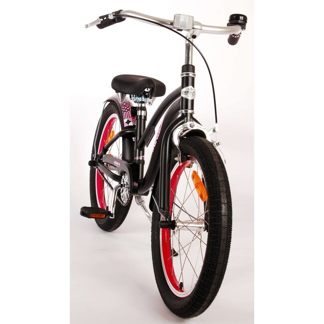 Volare fietsen Miracle Cruiser meisjesfiets 18 inch mat zwart