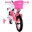 Volare Ashley meisjesfiets 12 inch roze/rood Twee handremmen