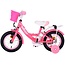 Volare Ashley meisjesfiets 12 inch roze/rood Twee handremmen