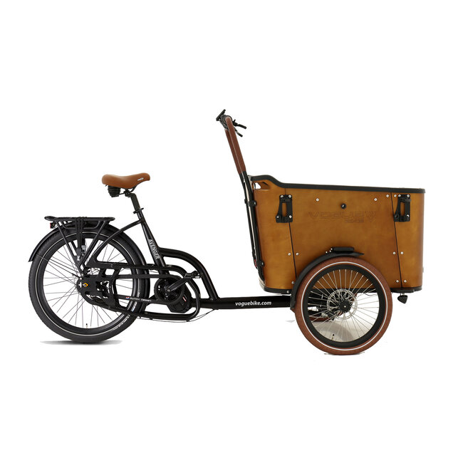 Vogue  Avenger Elektrische Bakfiets 8Versnellingen Mat Zwart Bruin