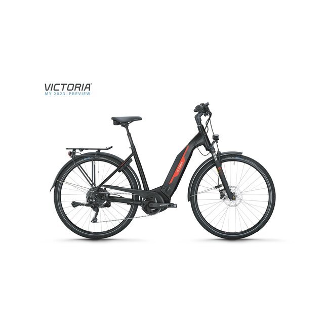 Victoria  TRESALO 2 damesfiets deep mat zwart 9V