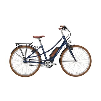 Excelsior Vintage E Elektrische Damesfiets navy blauw 7V