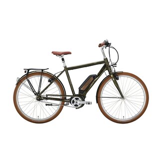 Excelsior Vintage E Elektrische Herenfiets donker groen glossy 7V