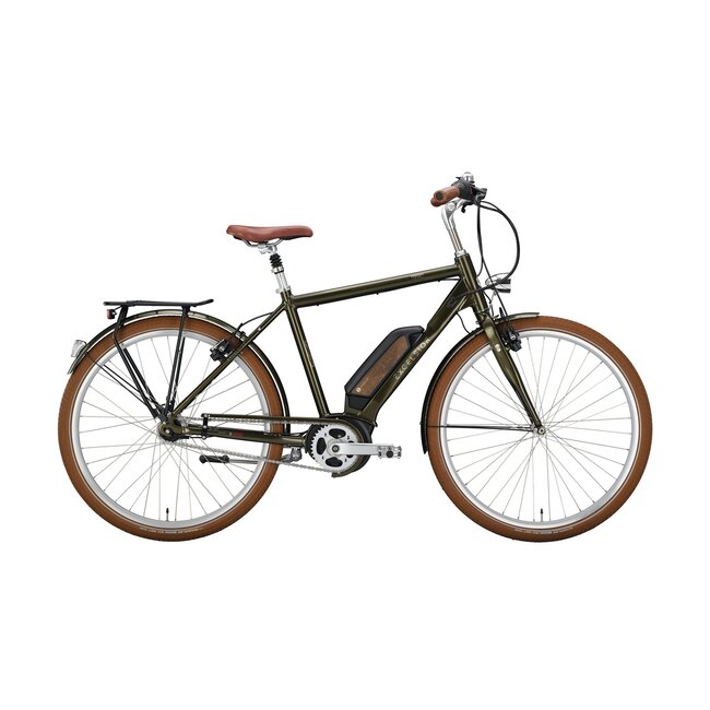 Excelsior Vintage E Elektrische Herenfiets donker groen glossy 7V