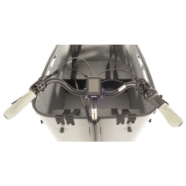 Vogue  Carry 2 Elektrische Bakfiets 8Versnellingen Mat Zwart Grijs