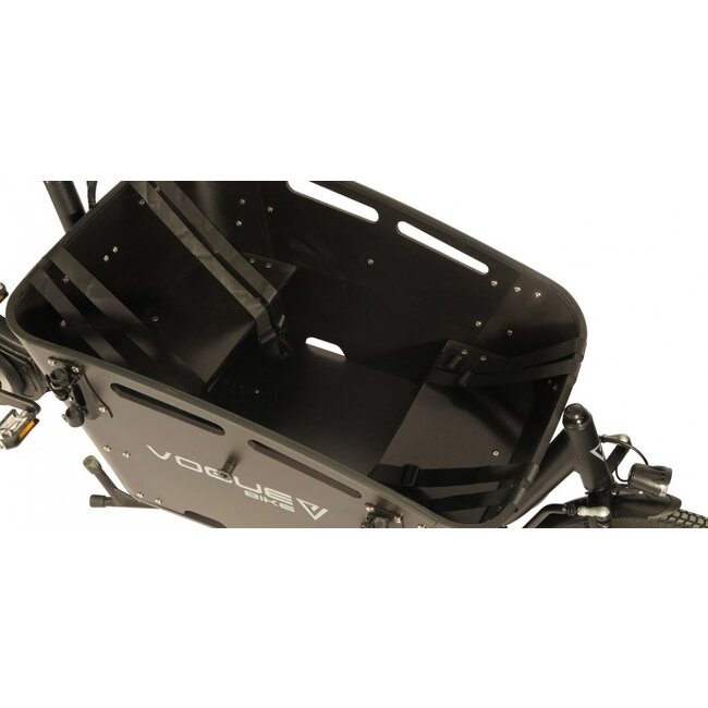 Vogue  Carry 2 Elektrische Bakfiets 8Versnellingen Mat Zwart Zwart