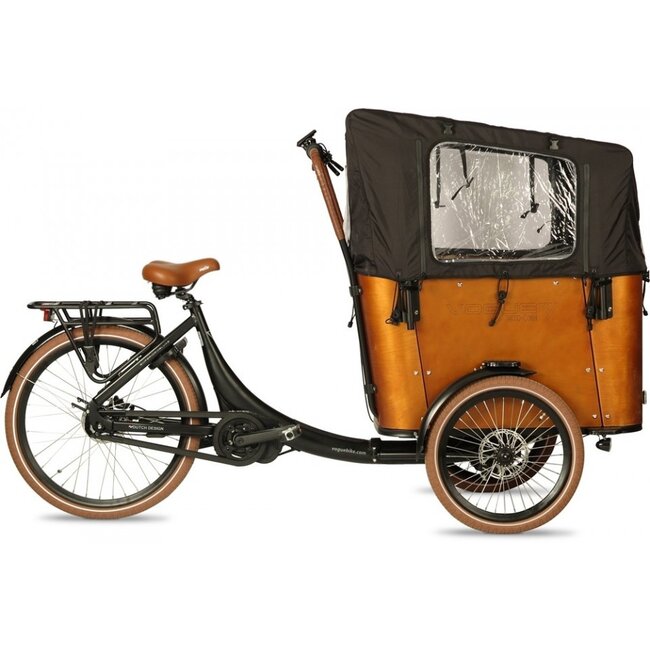 Vogue  Superior Deluxe Elektrische Bakfiets 7Versnellingen Mat Zwart Bruin