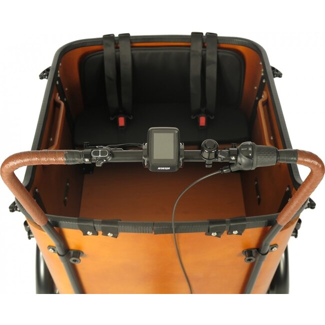 Vogue  Superior Deluxe Elektrische Bakfiets 7Versnellingen Mat Zwart Bruin