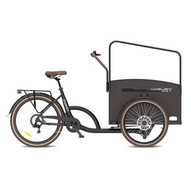 Vogue  Journey Elektrische Bakfiets 7Versnellingen Mat Zwart Bruin