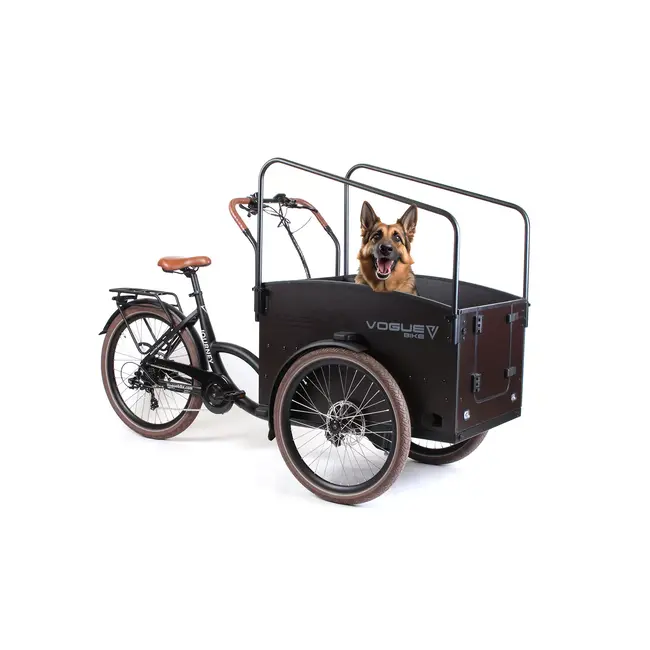 Vogue  Journey Elektrische Bakfiets 7Versnellingen Mat Zwart Bruin