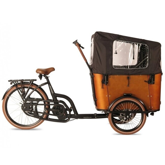 Vogue  Avenger Elektrische Bakfiets 8Versnellingen Mat Zwart Bruin