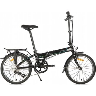 Dahon vouwfietsen Mariner Vouwfiets D8 Obsidian Zwart 20 inch Uni 8V