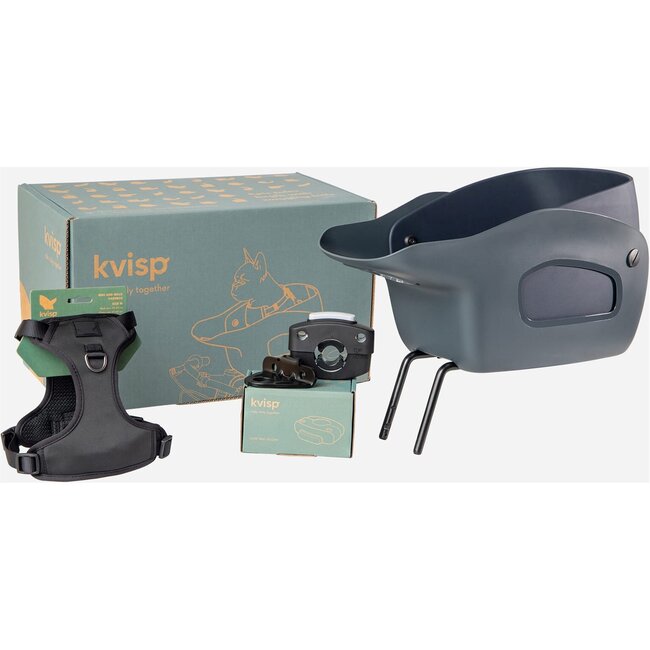 hondenfietszitje met harnas M midnight gray