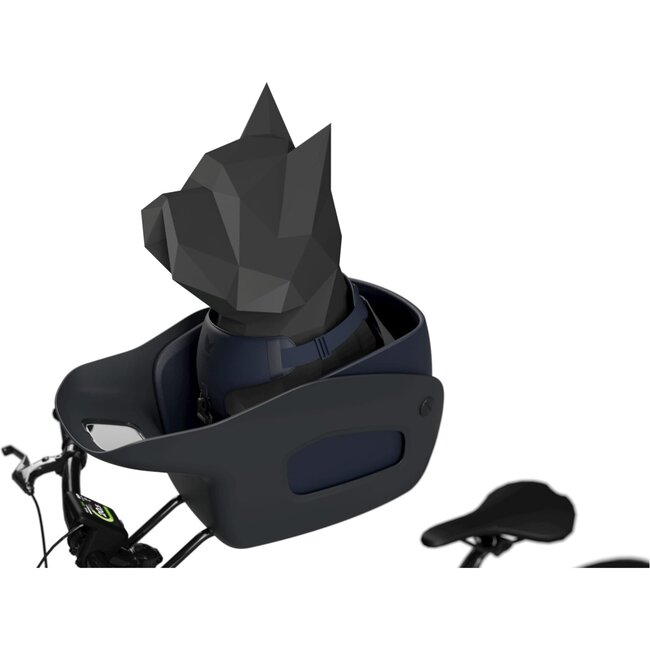 Kvisp hondenfietszitje met harnas M midnight gray