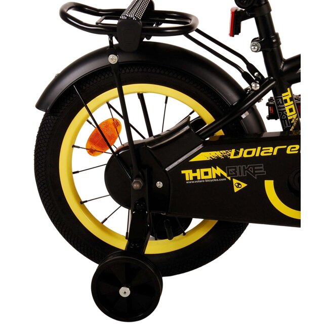 Volare fietsen Thombike jongensfiets 14 inch zwart geel