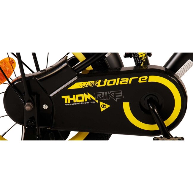 Volare fietsen Thombike jongensfiets 14 inch zwart geel