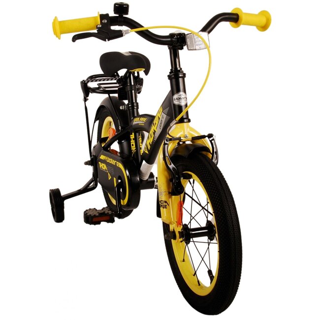 Volare fietsen Thombike jongensfiets 14 inch zwart geel