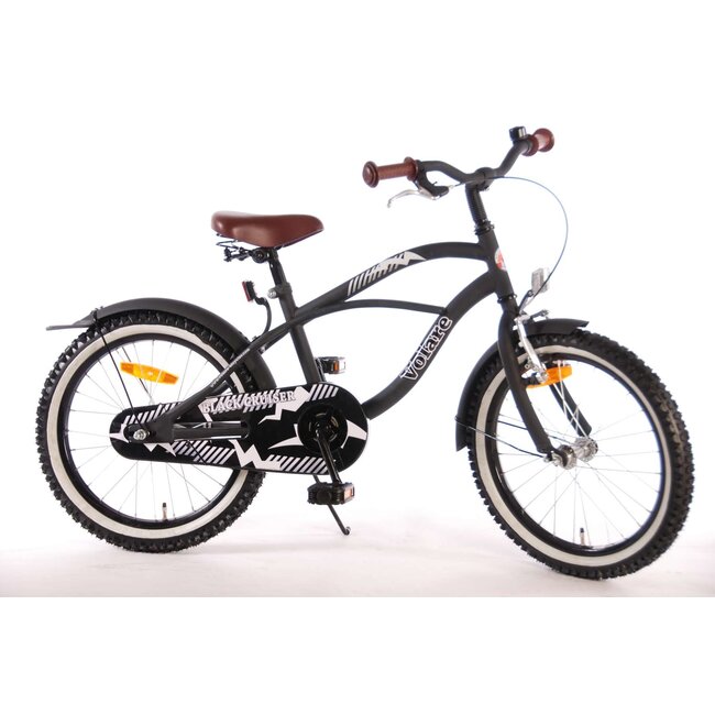 Volare fietsen Black Cruiser jongensfiets 18 inch zwart