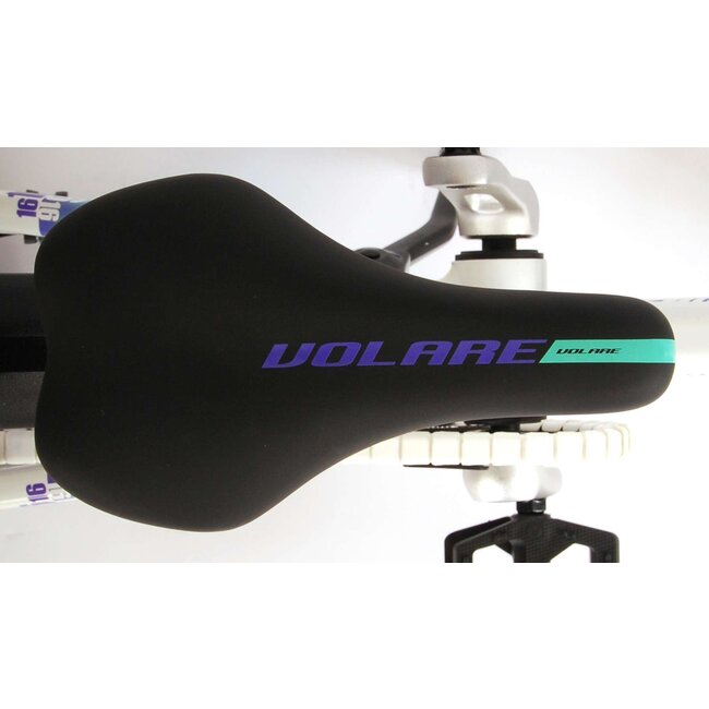 Volare fietsen Glamour meisjesfiets 16 inch wit/mint groen